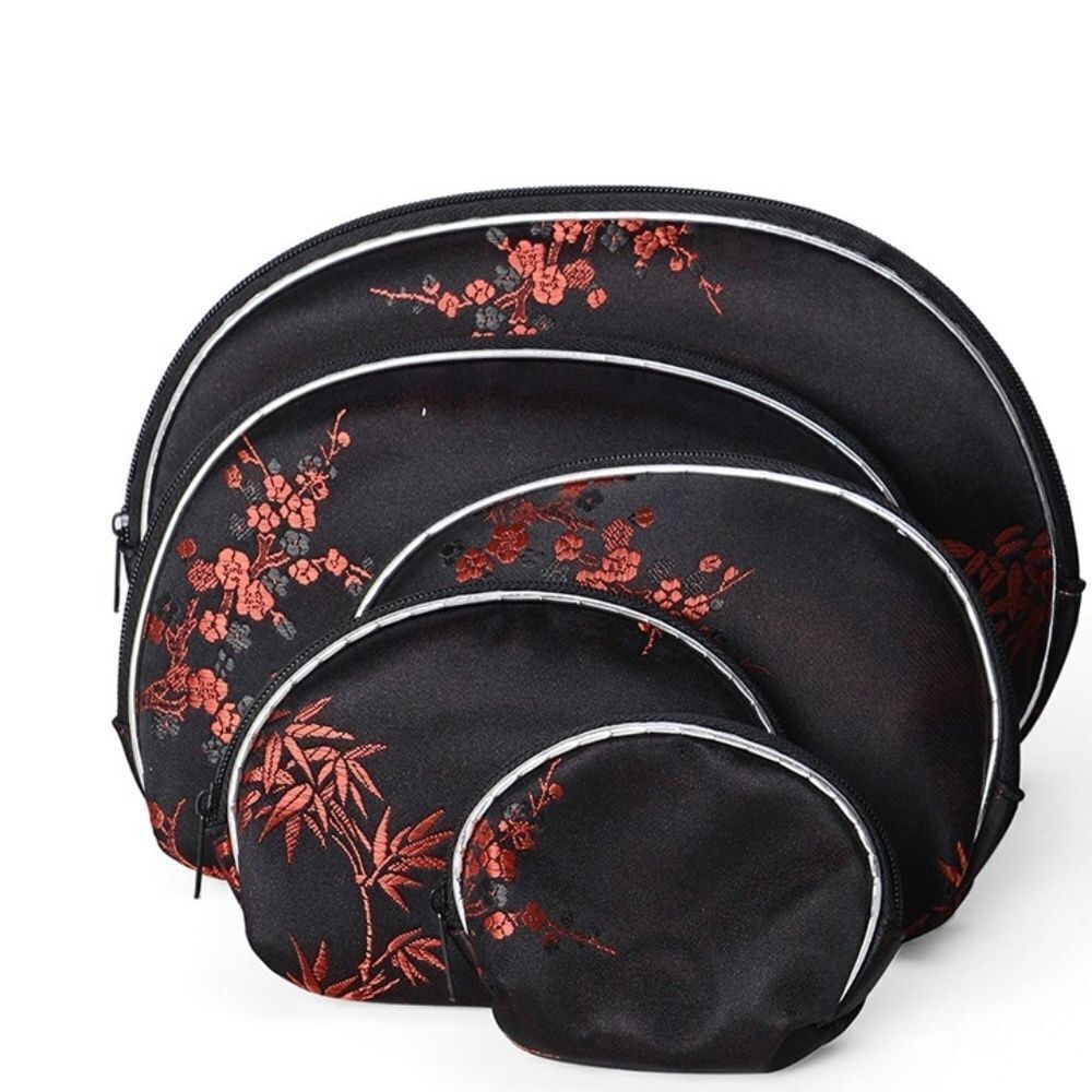 Make Up Pouches Satin Embroidered and Makeup Wipes